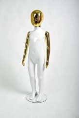Детский манекен 110см белый золото